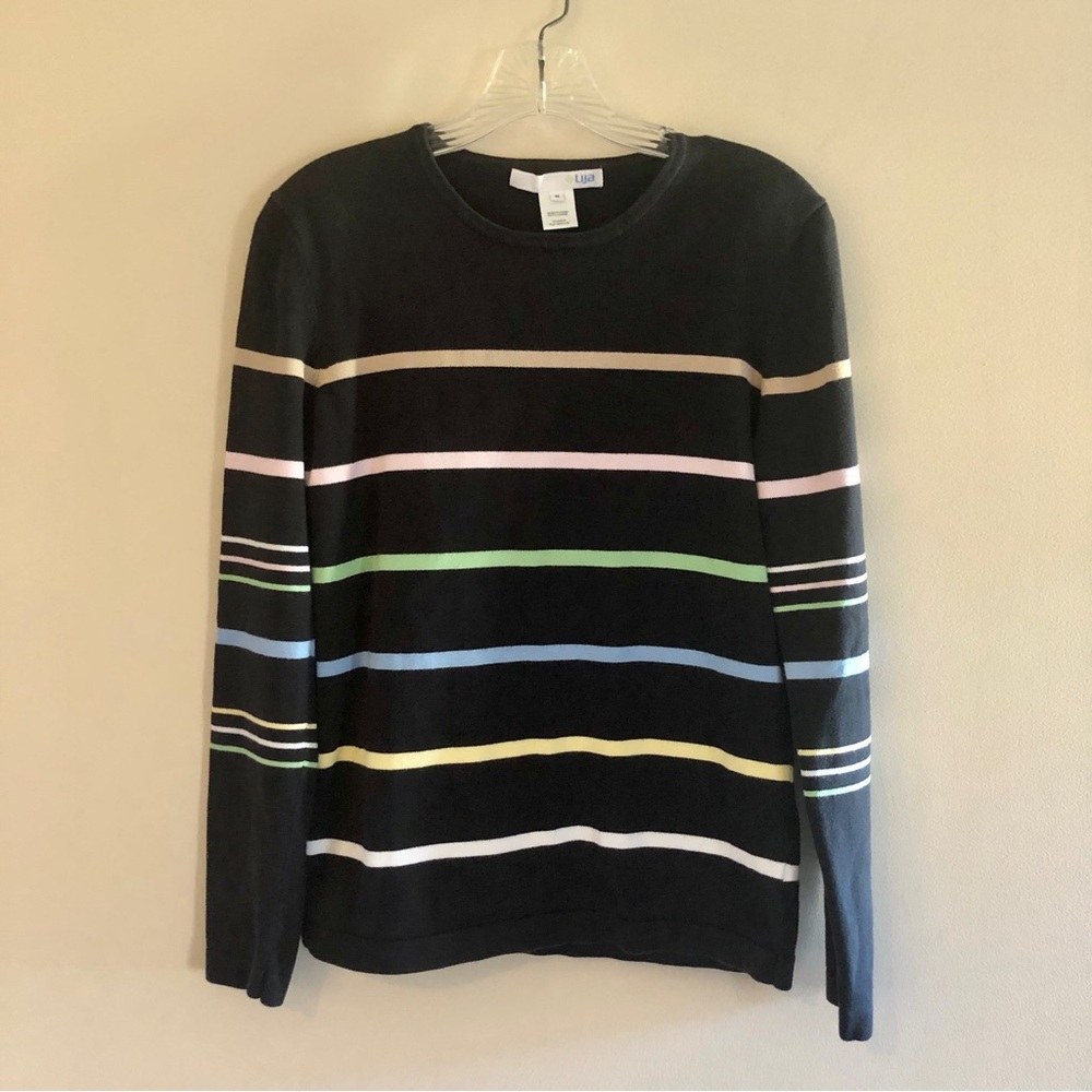Vintage Y2K Lija Pastel Striped Golf Sweater